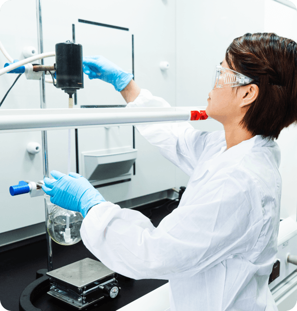 Lab technician working